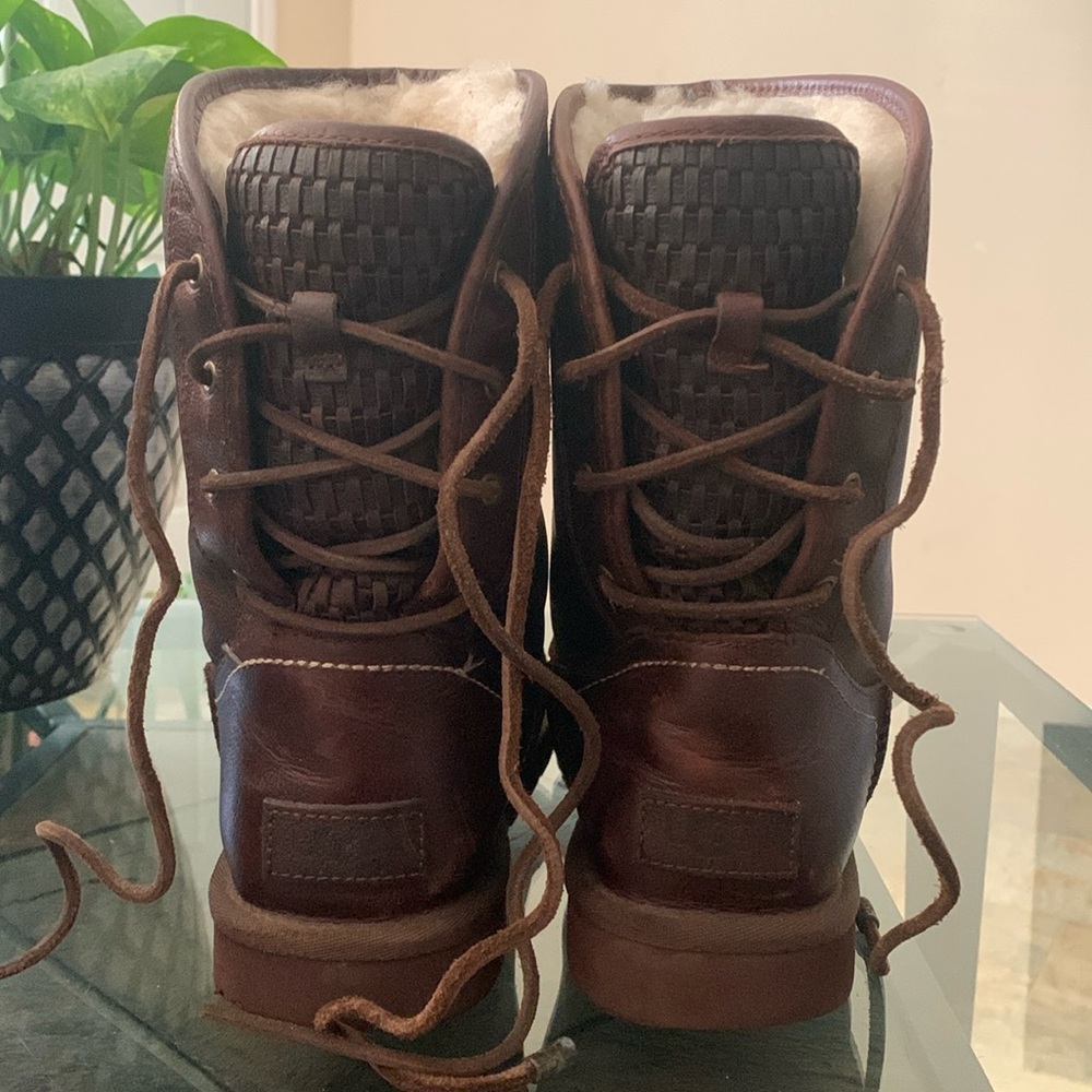 UGG Mariana Sheepskin Lined Leather Boots - Picture 13 of 14